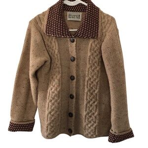 Vintage Chunky Knit Sweater Cardigan ARAN SWEATER MARKET IRELAND RARE FIND